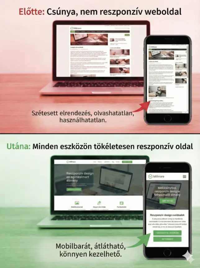 Reszponzív design különbség